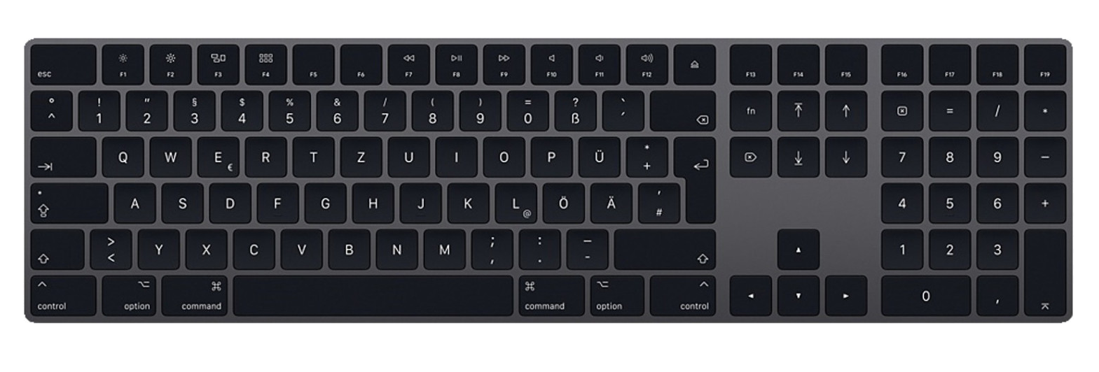 Apple Magic Keyboard with Numeric Keypad in outlets Space Gray