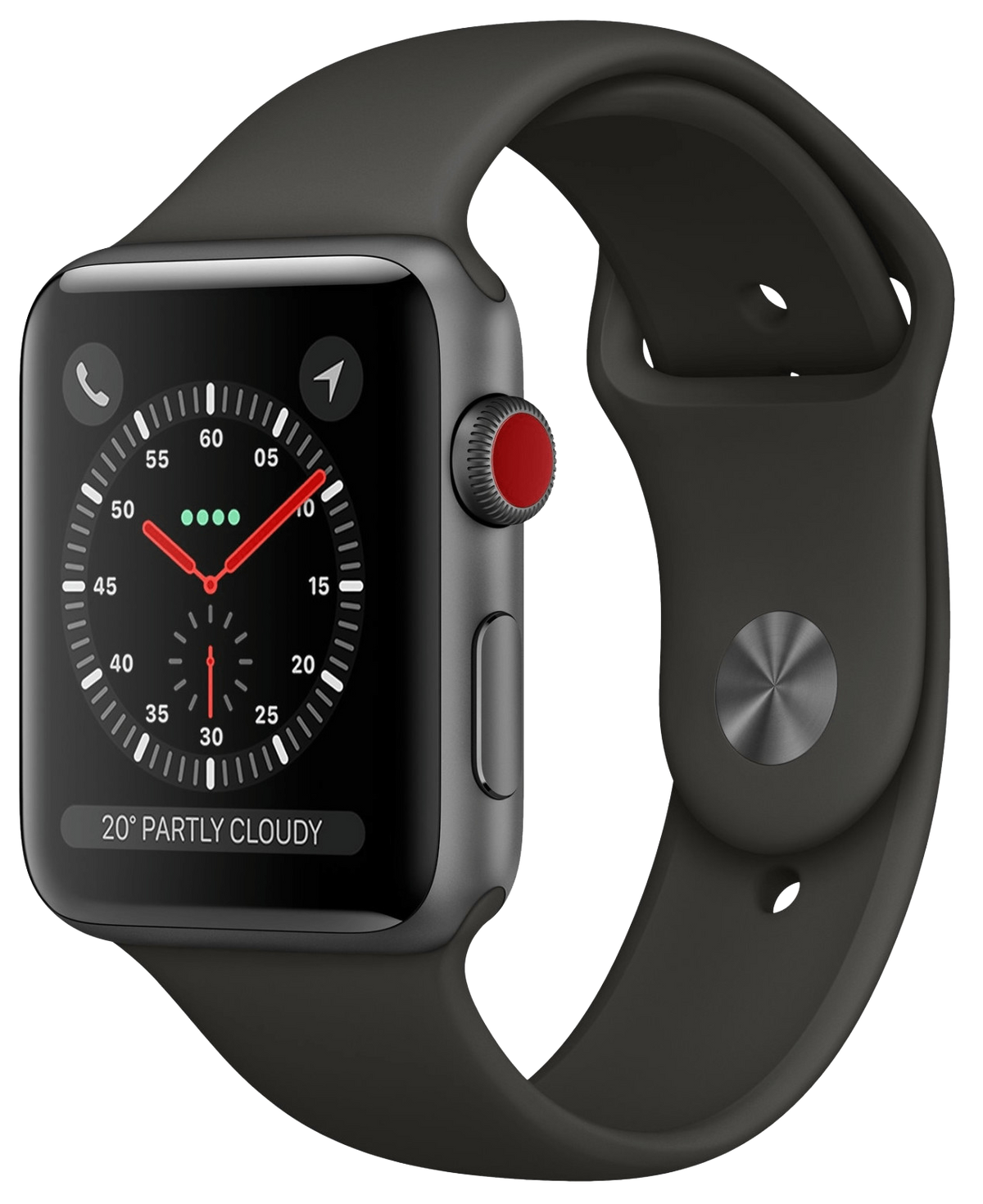 Apple Watch 3 LTE Grau Alu 42mm Sportarmband grau MR302 - Ohne Vertrag