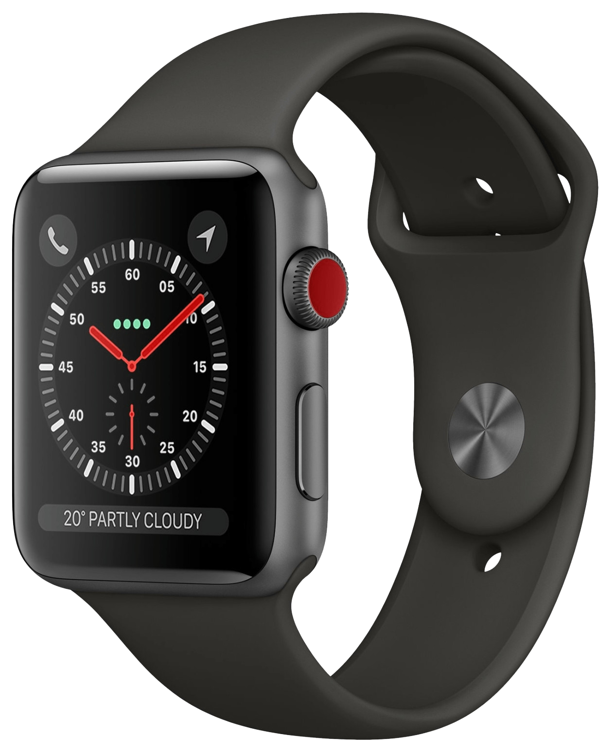 Apple Watch 3 LTE Grau Alu 42mm Sportarmband grau MR302 - Ohne Vertrag