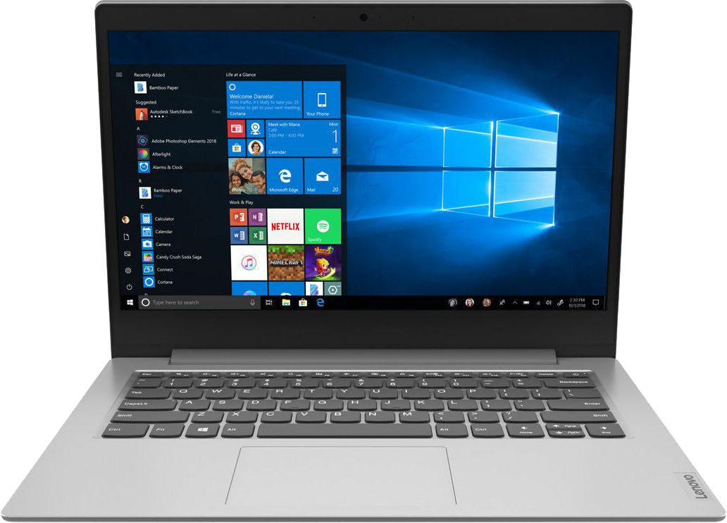 Lenovo IdeaPad Slim 1-14AST-05 14" 2019 AMD A9-9420e 4GB / 128 GB SSD W10S 81VS004AGE QWERTZ Grau - Ohne Vertrag