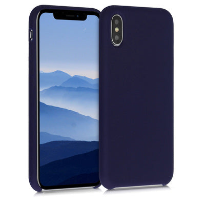 Rubberized silicone shell for Apple iPhone X in Deep Ocean