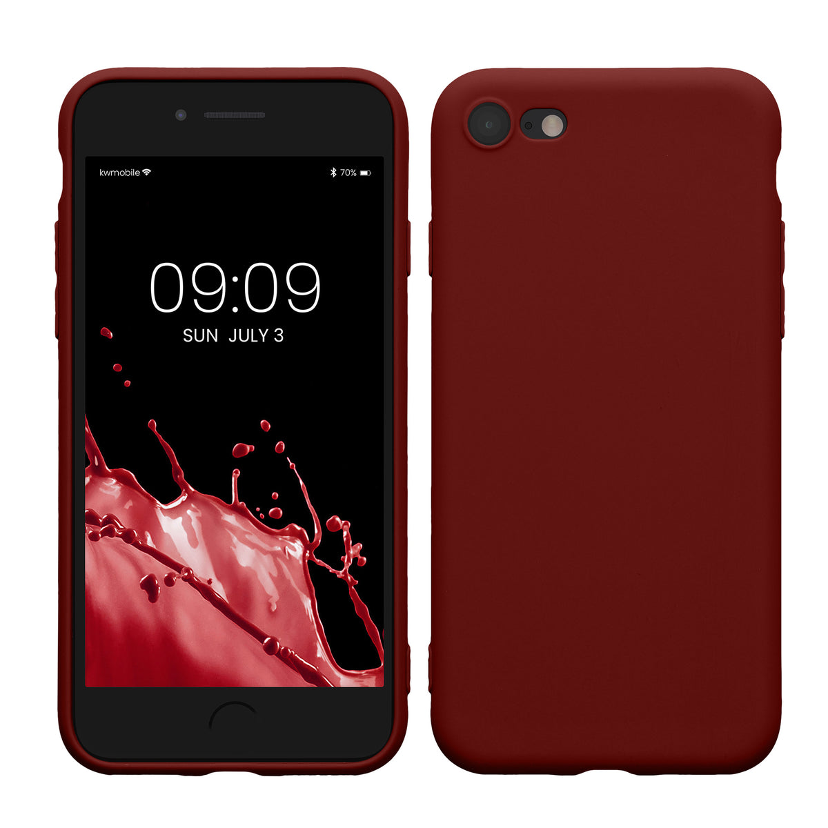 TPU case with camera protection for Apple iPhone SE (2022) / iPhone SE (2020) / iPhone 8 / iPhone 7 in Tawny Red