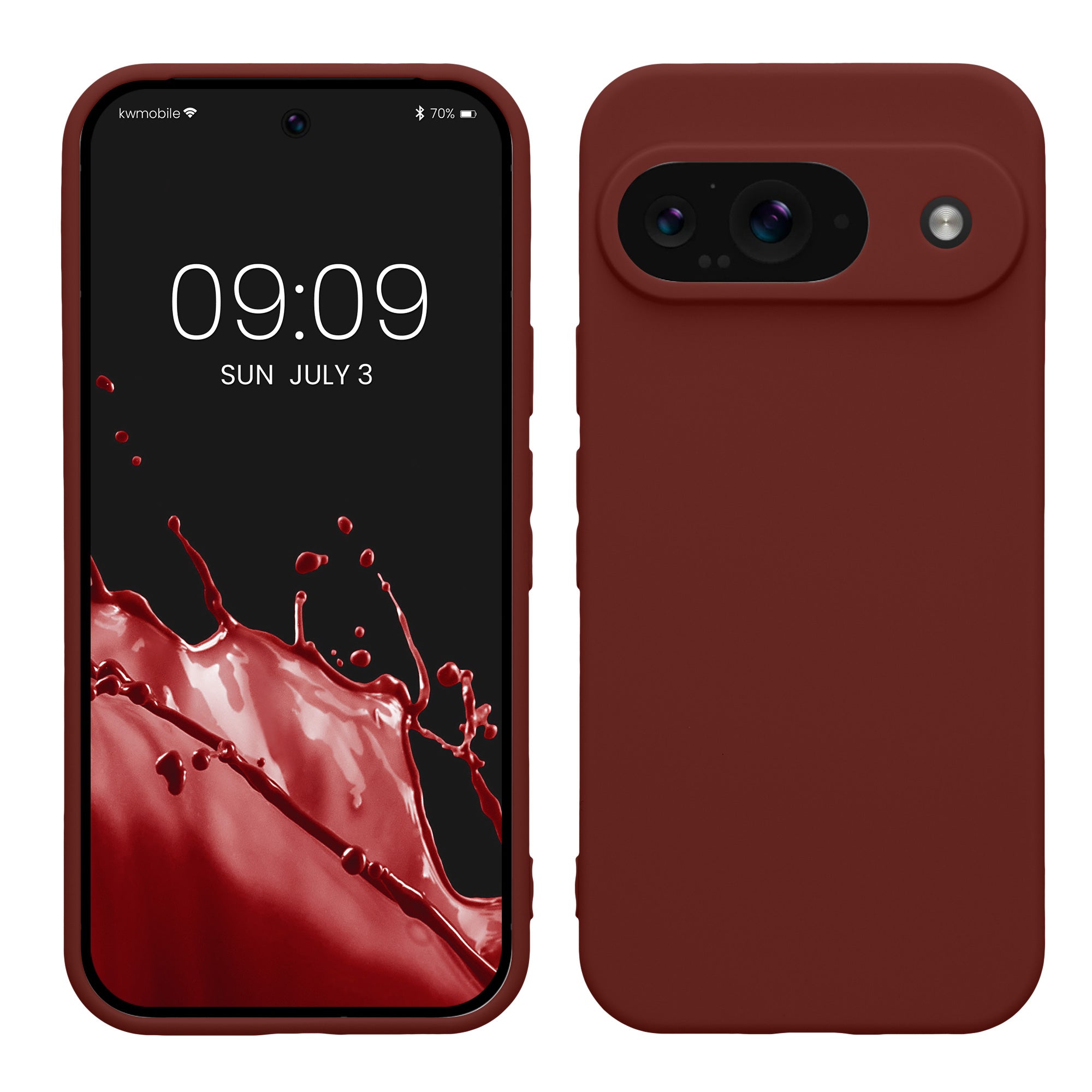 TPU Hülle mit Kameraschutz für Google Pixel 9 in Tawny Red