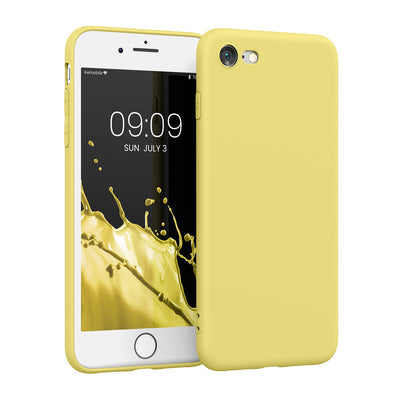 TPU case with camera protection for Apple iPhone SE (2022) / iPhone SE (2020) / iPhone 8 / iPhone 7 in yellow matt