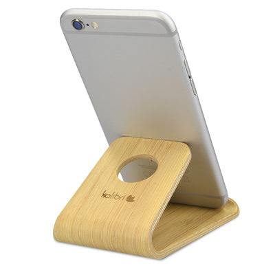 Universal bamboo stand for smartphones