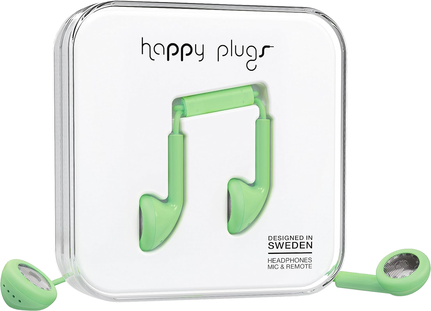 Happy Plugs Earbuds mit Mikrofon und Fernbedienung grün - Ohne Vertrag