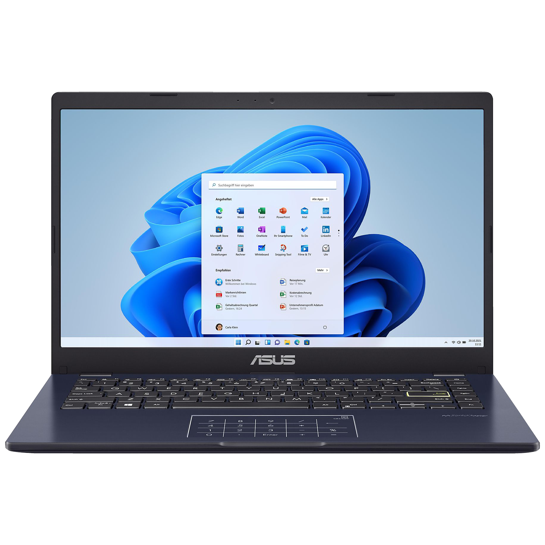 Asus Vivobook Go 14 FHD Celeron N4500 4 GB / 128 GB SSD W11 E410KA-EK589WS QWERTZ blau - Ohne Vertrag