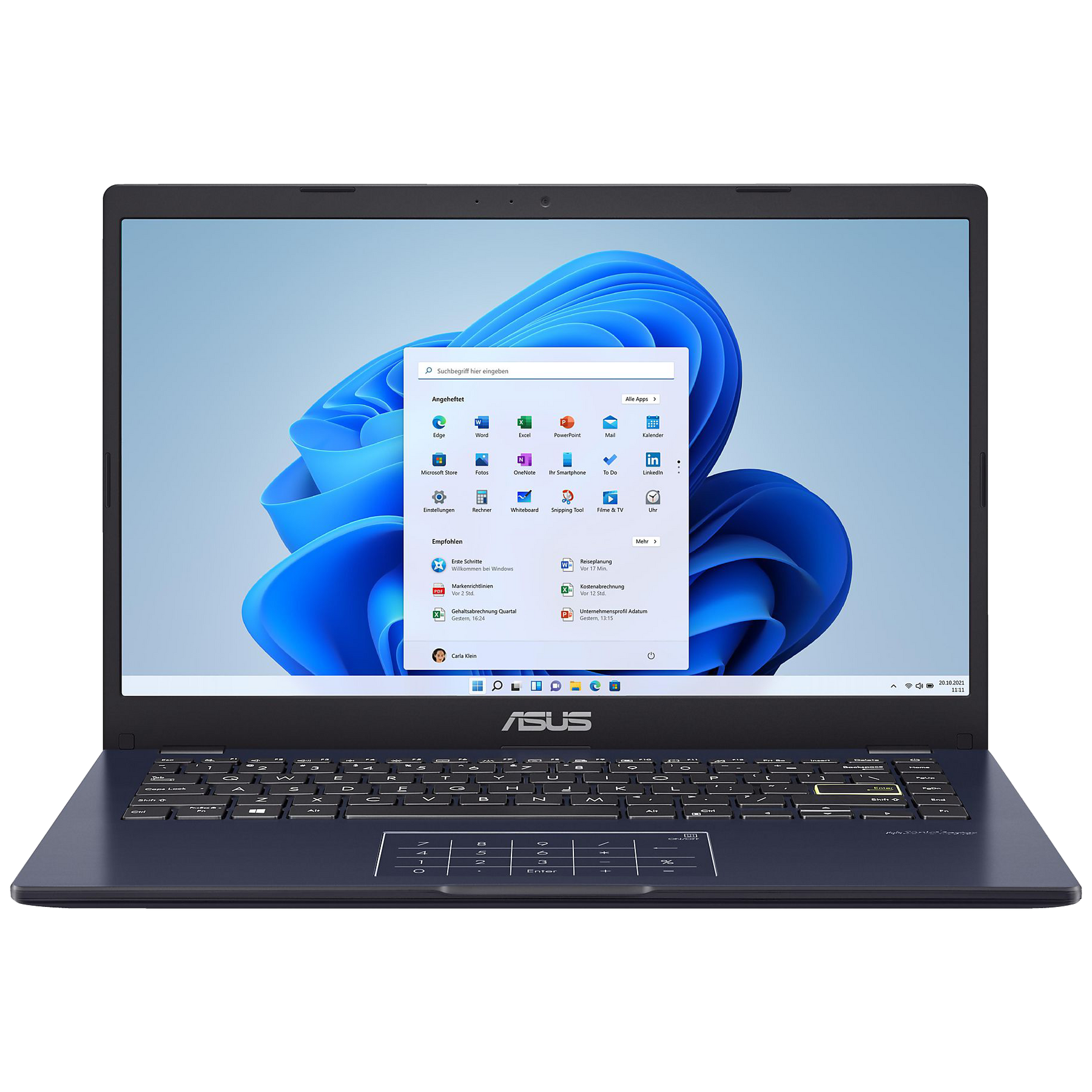 Asus Vivobook Go 14 FHD Celeron N4500 4 GB / 128 GB SSD W11 E410KA-EK589WS QWERTZ blau - Ohne Vertrag