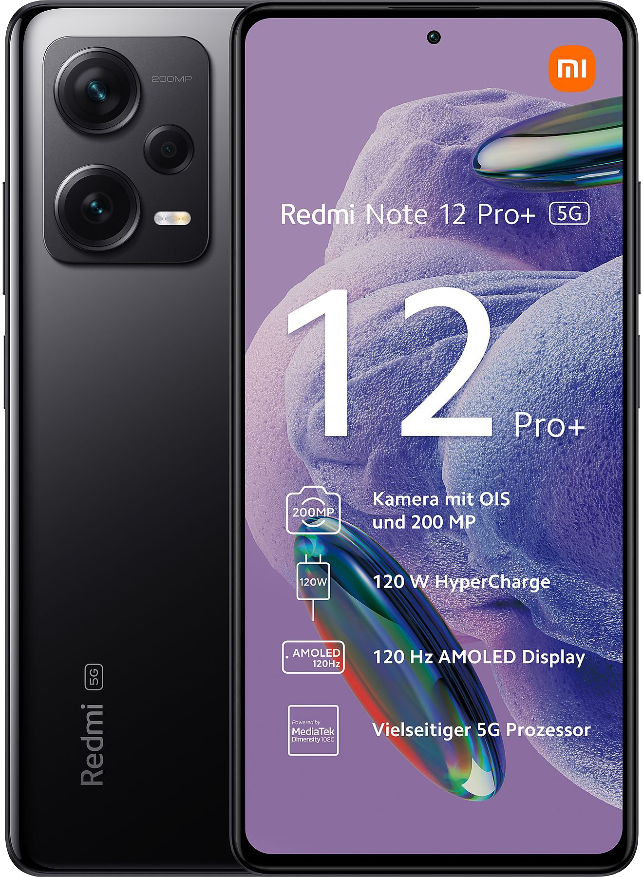 Xiaomi Redmi Note 12 Pro+ 5G Dual-SIM schwarz - Ohne Vertrag