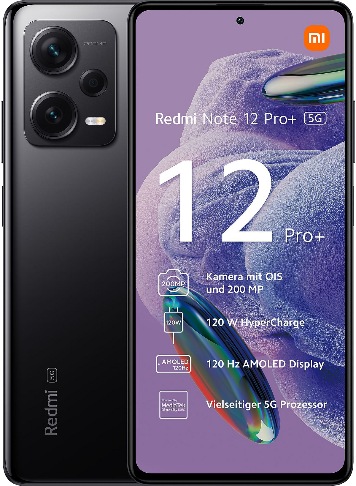 Xiaomi Redmi Note 12 Pro+ 5G Dual-SIM schwarz - Ohne Vertrag