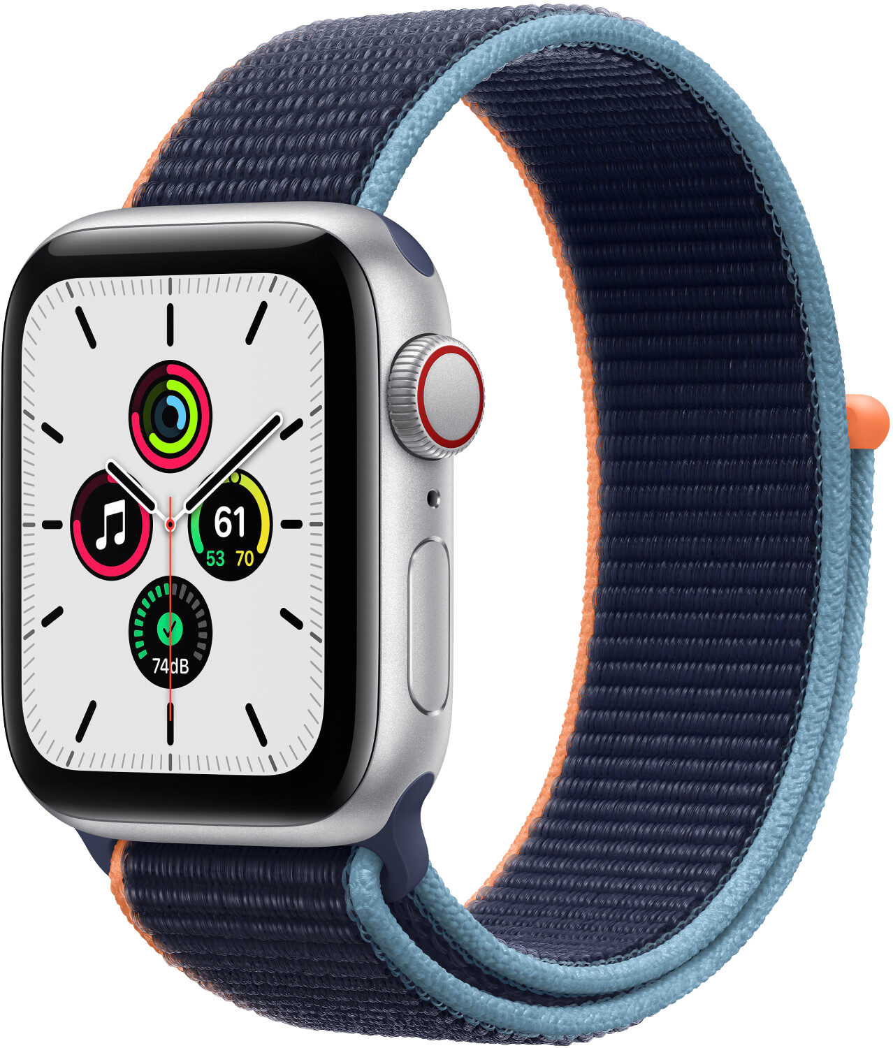 Apple Watch SE LTE Silber 40mm Alu Sport Loop Deep Navy MYEG2  - Ohne Vertrag