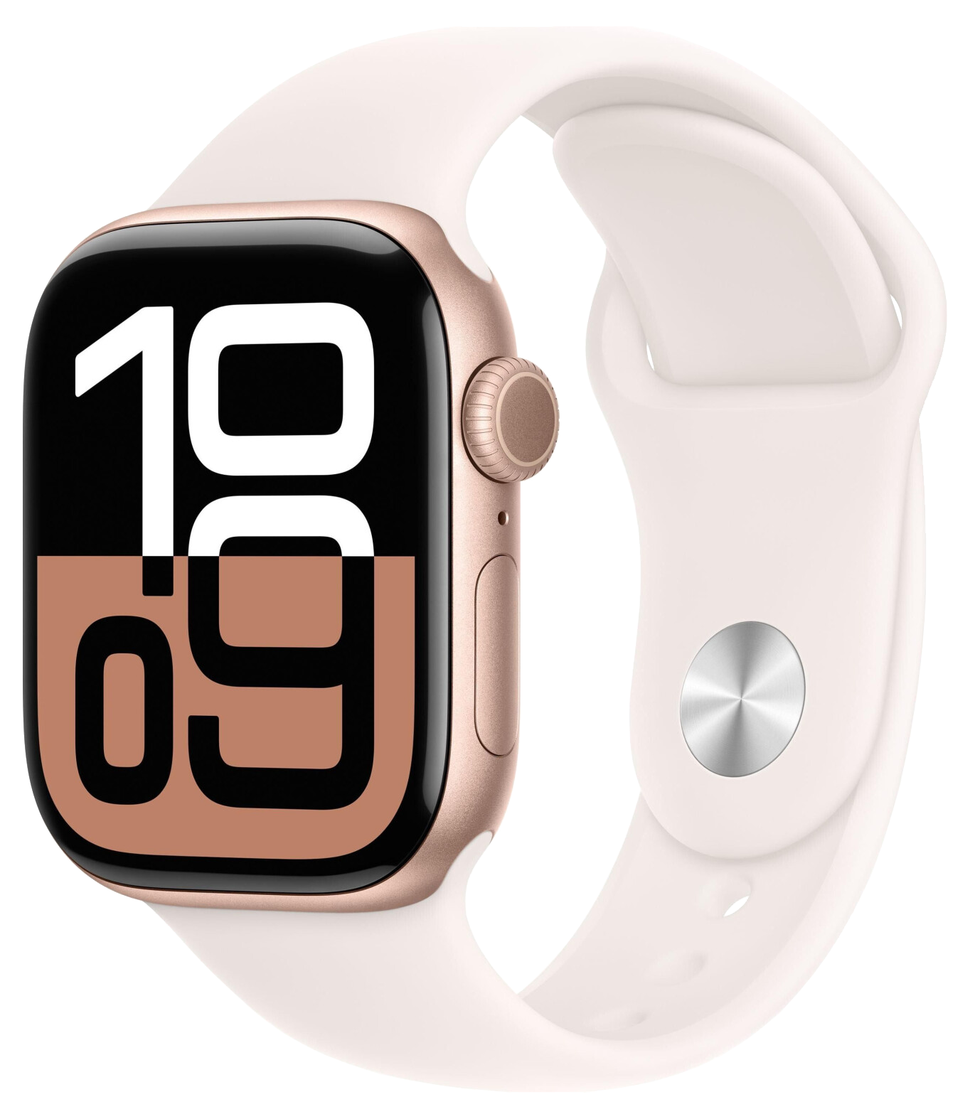 Apple Watch 10 LTE Roségold Alu 42mm Sportarmband Blassrosa S/M MWX93 - Ohne Vertrag