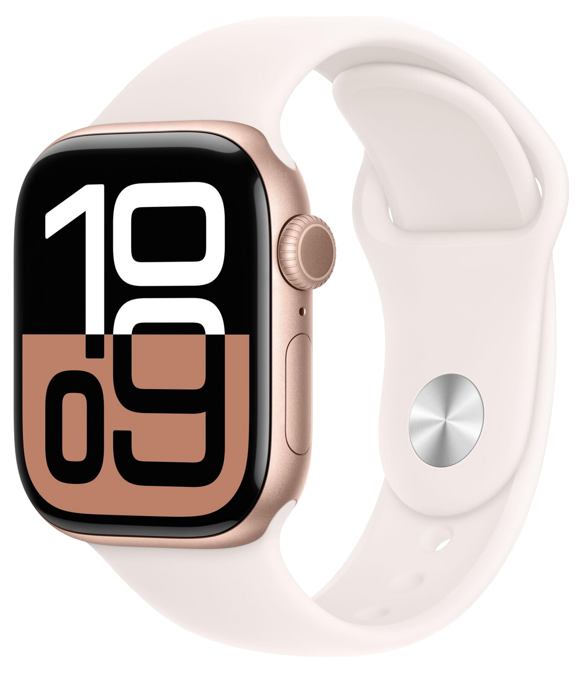 Apple Watch 10 LTE Roségold Alu 42mm Sportarmband Blassrosa S/M MWX93 - Ohne Vertrag