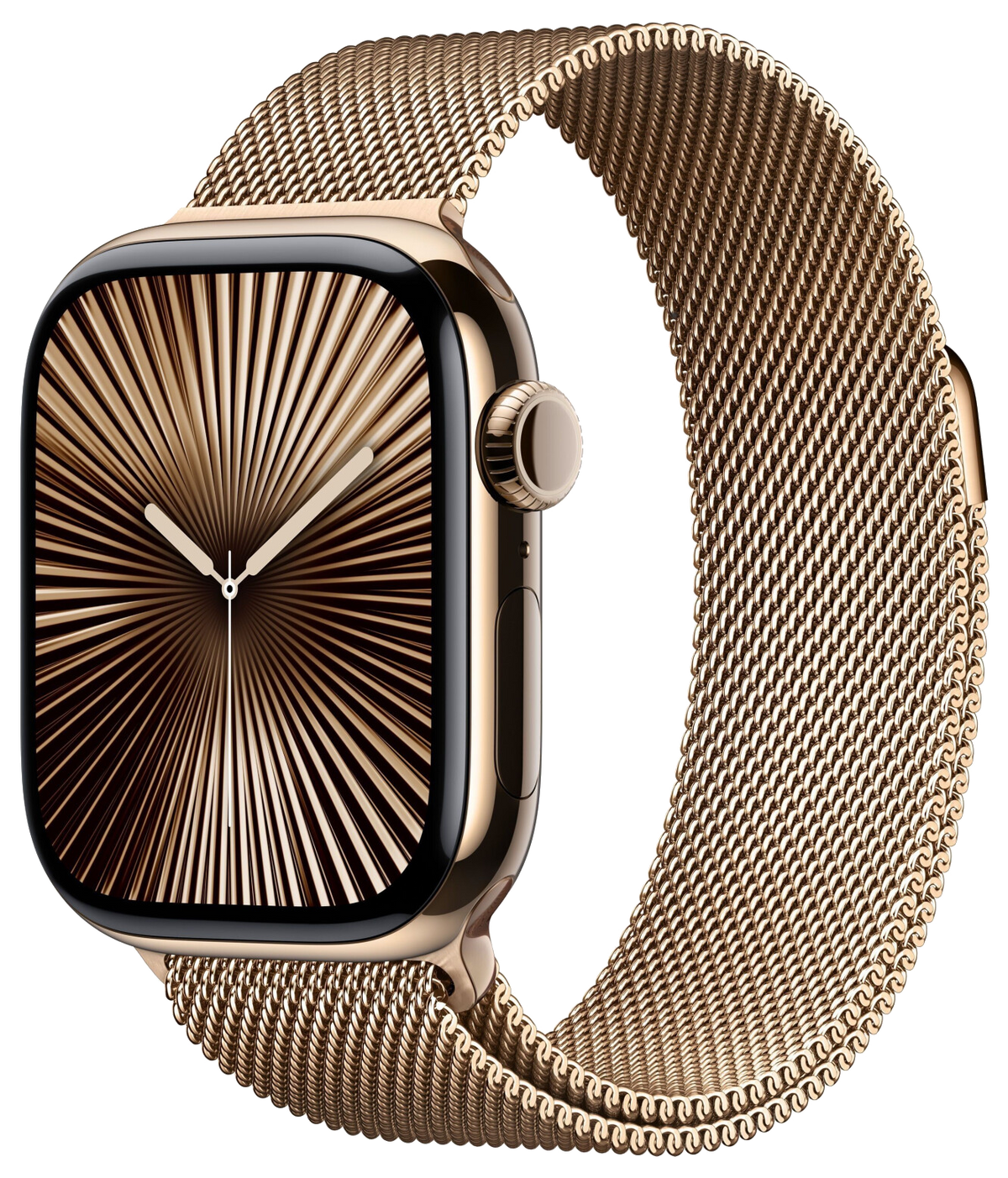 Apple Watch 10 LTE Gold Titan 42mm Milanaise Loop Gold MX083 - Ohne Vertrag