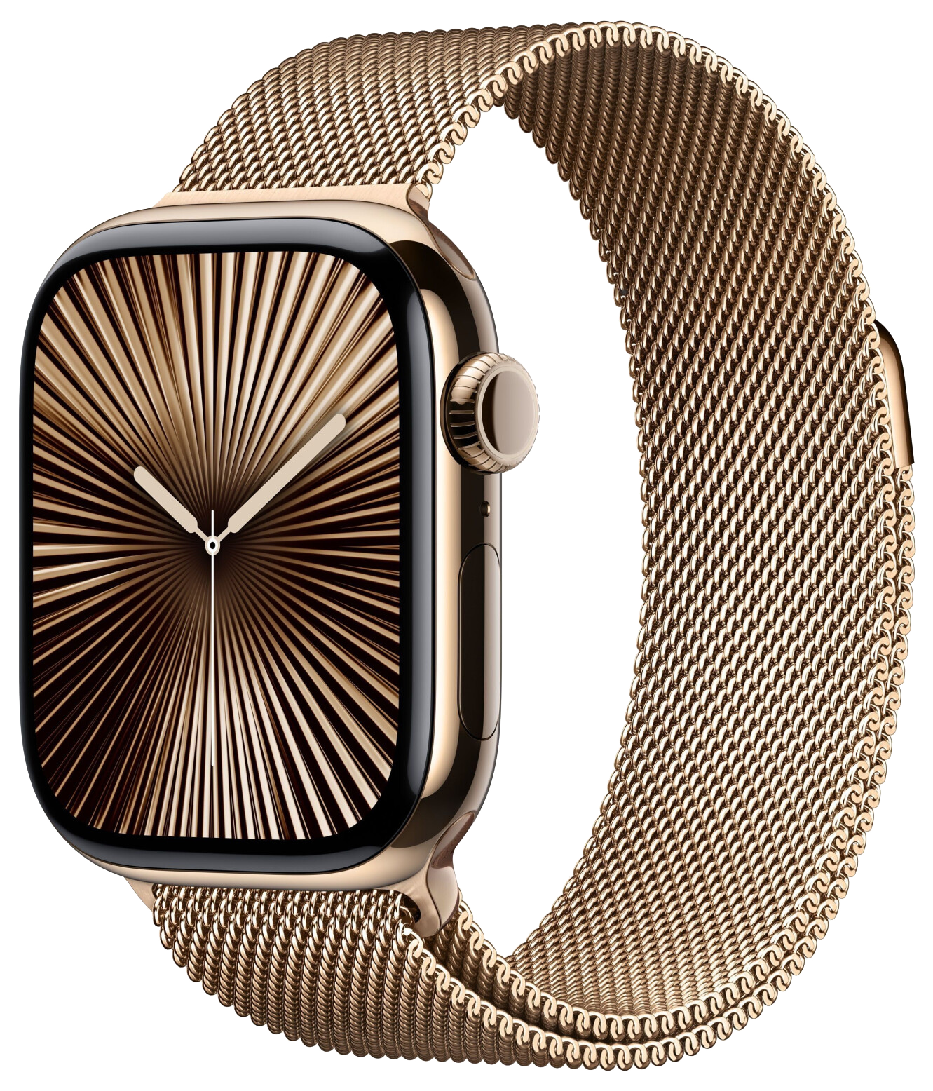 Apple Watch 10 LTE Gold Titan 42mm Milanaise Loop Gold MX083 - Ohne Vertrag