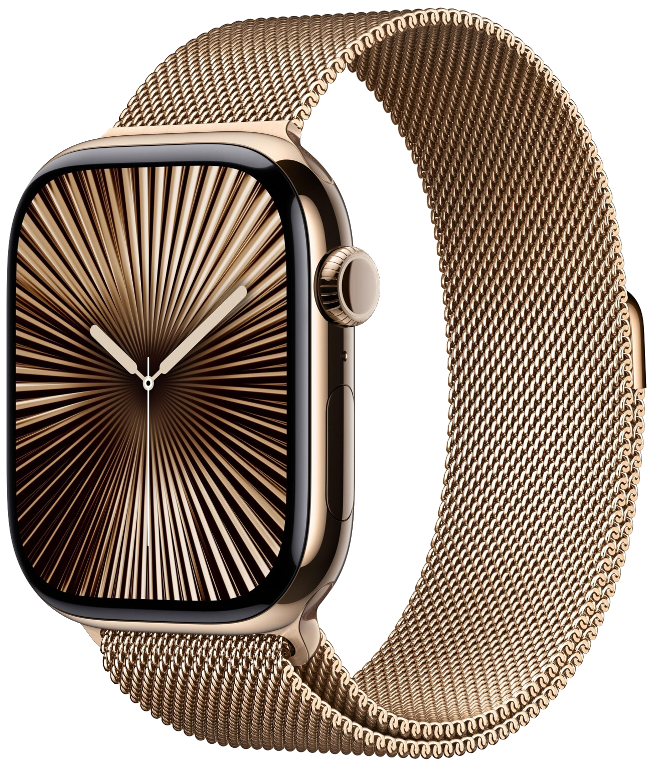 Apple Watch 10 LTE Gold Titan 46mm Milanaise Loop Gold M/L MX003 - Ohne Vertrag