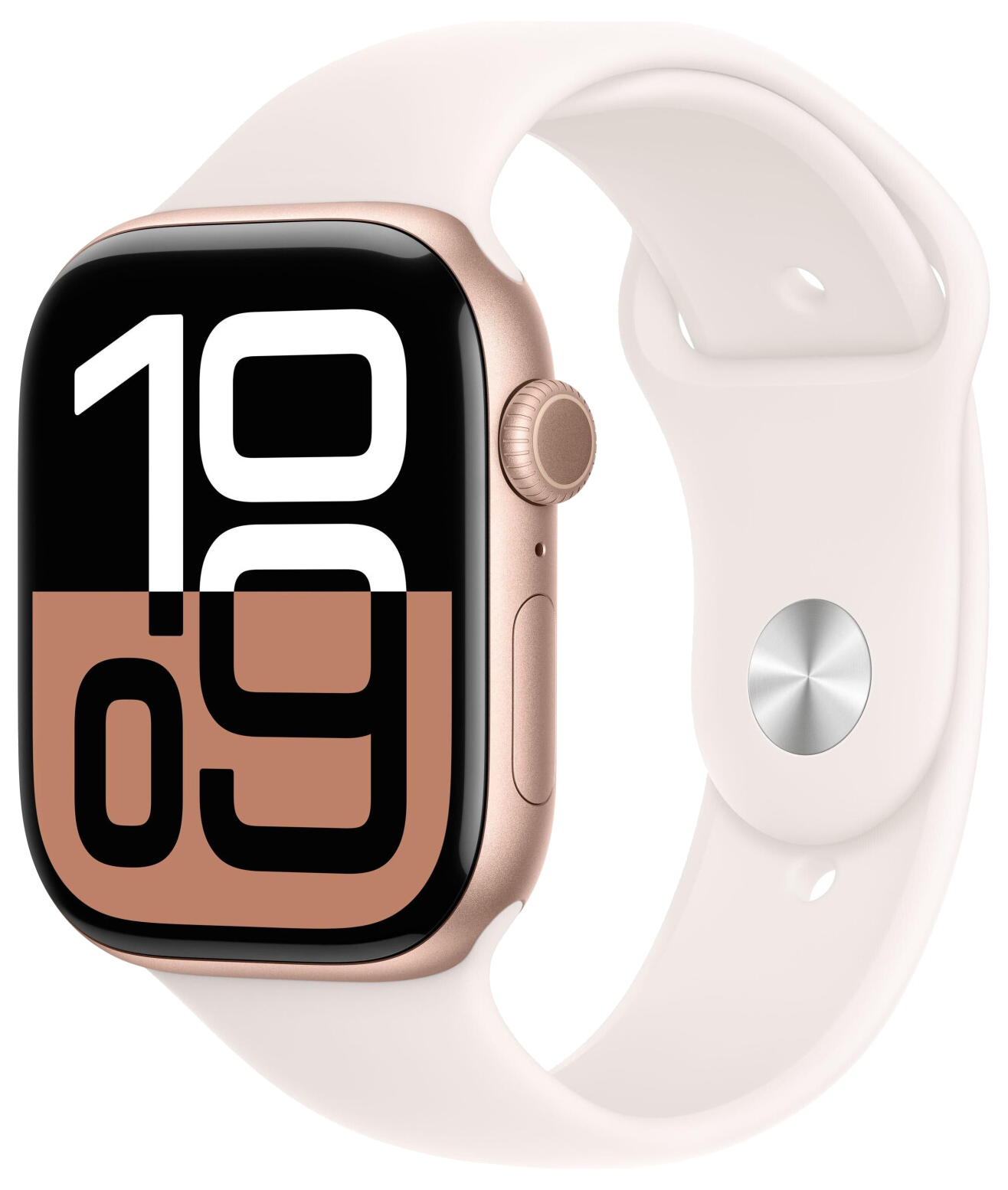 Apple Watch 10 GPS Roségold Alu 46mm Sportarmband Blassrosa M/L MWWU3 - Ohne Vertrag