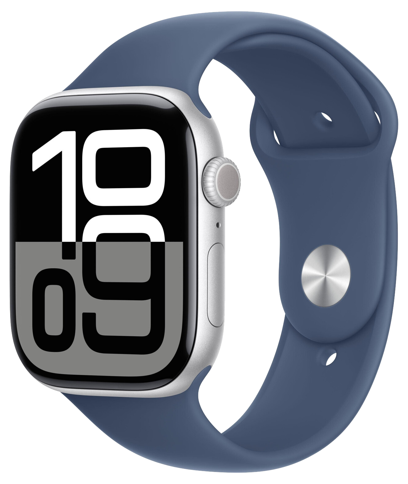 Apple Watch 10 GPS Silber Alu 46mm Sportarmband Denim M/L MWWM3 - Ohne Vertrag