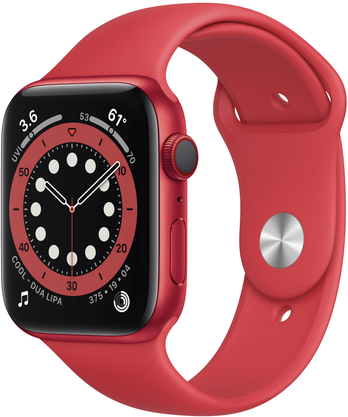 Apple Watch 6 LTE Rot Aluminium 40mm Sportarmband Rot M06R3 - Ohne Vertrag