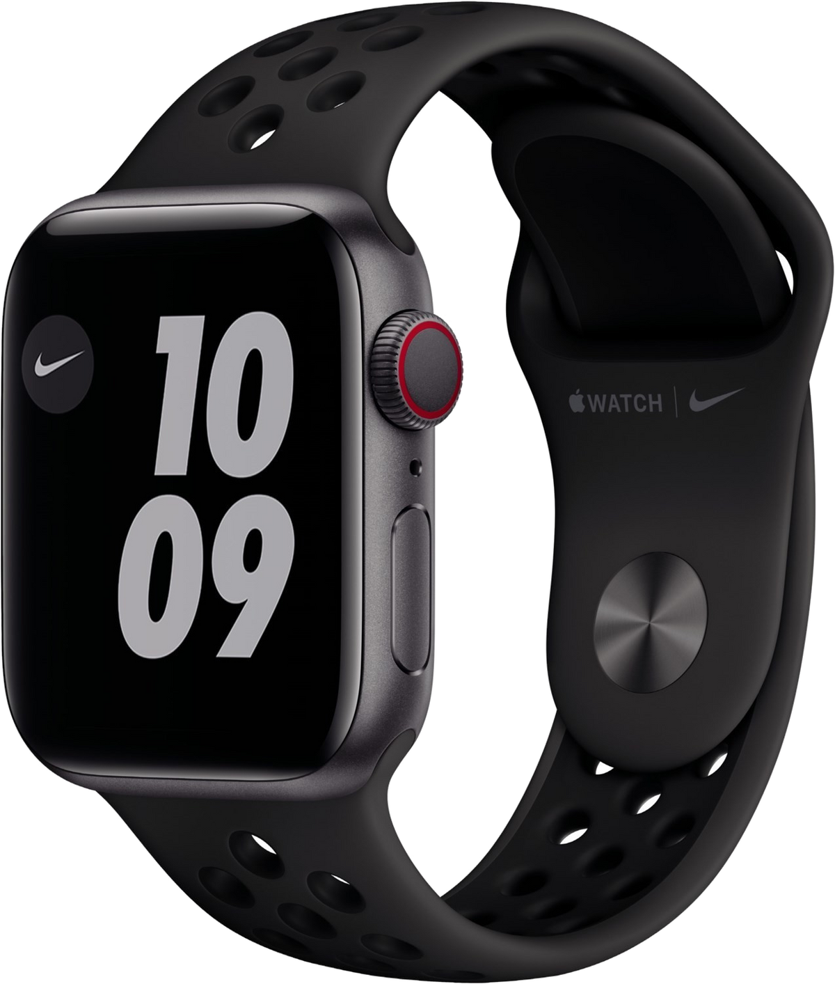 Apple Watch 6 Nike LTE Grau Alu 40mm Sportarmband Schwarz - Ohne Vertrag