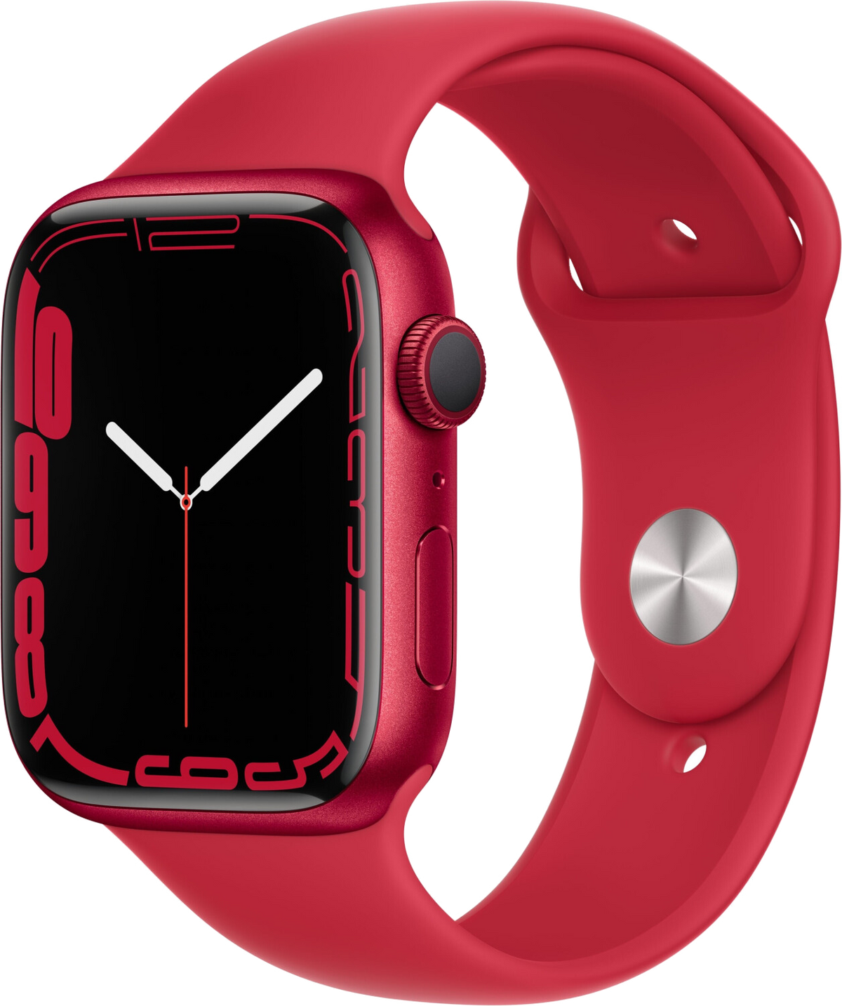 Apple Watch 7 rot Alu 45mm Sportarmband rot MKN93 - Onhe Vertrag