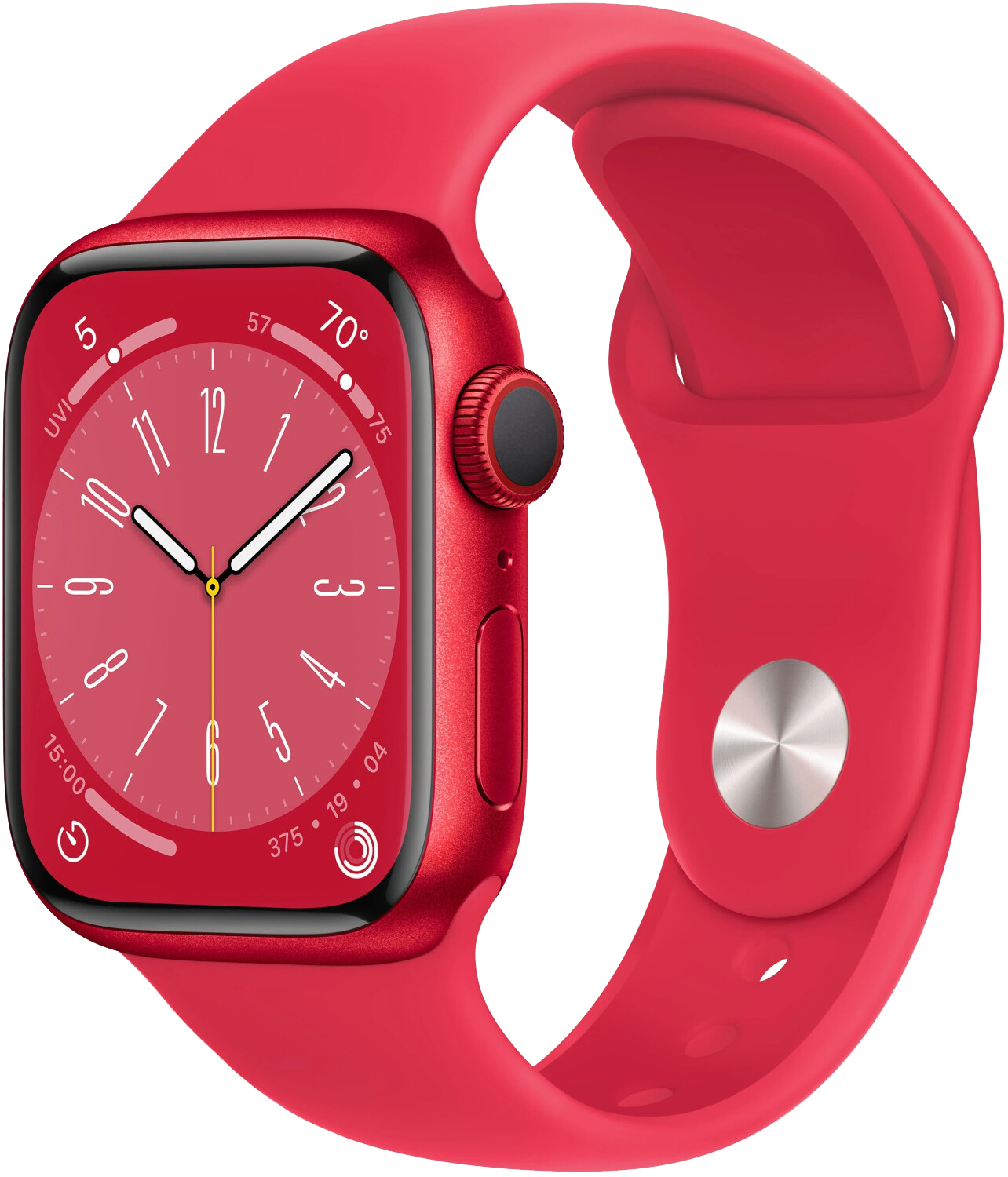 Apple Watch 8 GPS rot Alu 41mm Sportarmband rot MNP73 - Ohne Vertrag