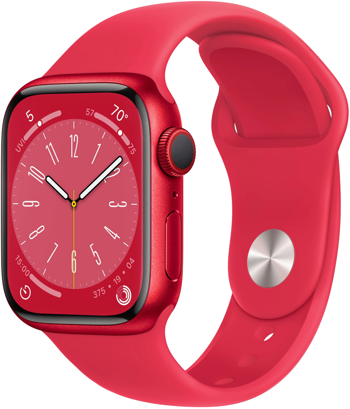 Apple Watch 8 GPS rot Alu 41mm Sportarmband rot MNP73 - Ohne Vertrag