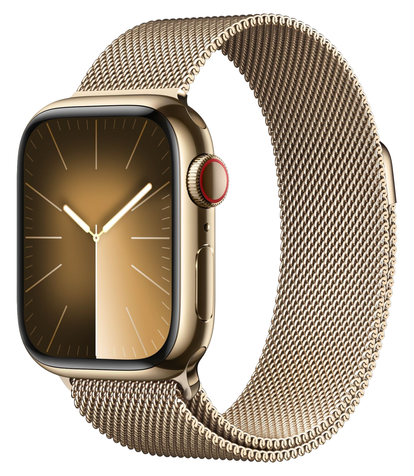 Apple Watch 9 LTE Gold Edelstahl 41mm Milanalse Loop Gold MRJ73 - Ohne Vertrag