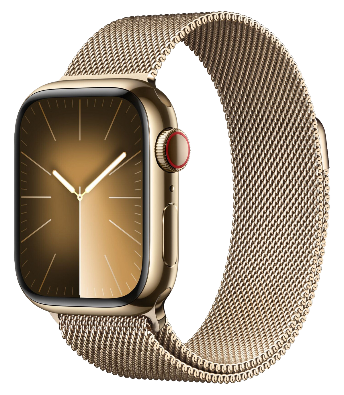 Apple Watch 9 LTE Gold Edelstahl 41mm Milanalse Loop Gold MRJ73 - Ohne Vertrag