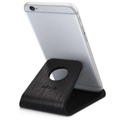 Universal real wood stand for smartphones