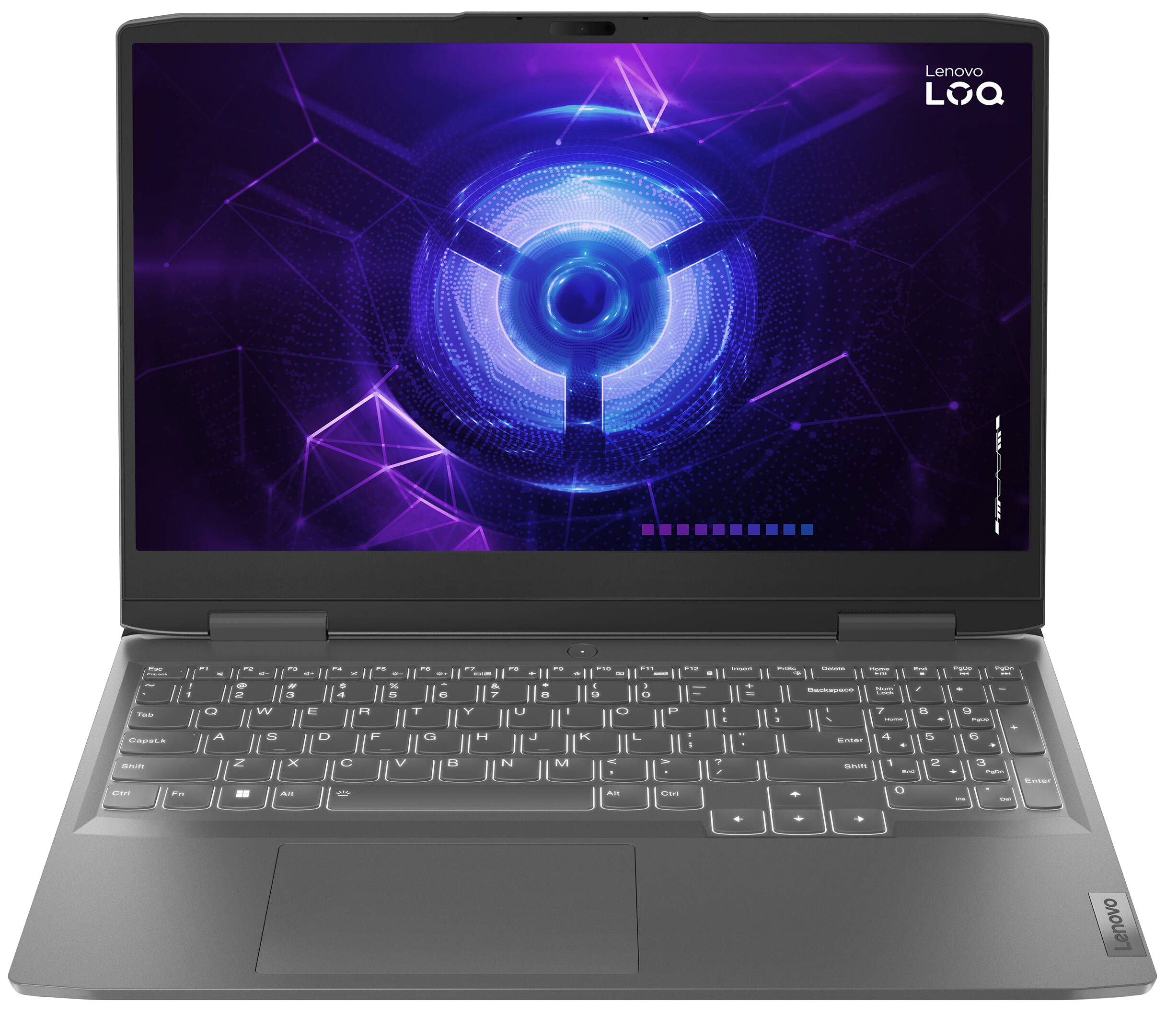 Lenovo LOQ 15IRH8 15.6" FHD i5-12450H 16 GB / 512 GB SSD RTX 3050 W11H 82XV00VAUK QWERTY Grau - Ohne Vertrag