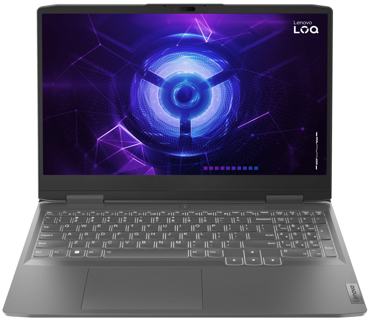 Lenovo LOQ 15IRH8 15.6" FHD i5-12450H 16 GB / 512 GB SSD RTX 3050 W11H 82XV00VAUK QWERTY Grau - Ohne Vertrag