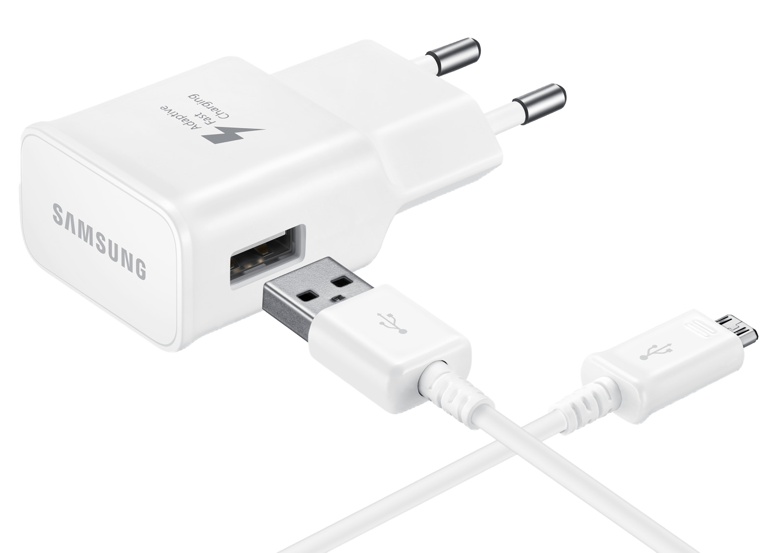 Samsung EP-TA20E Weiß + micro USB Kabel weiß - Ohne Vertrag