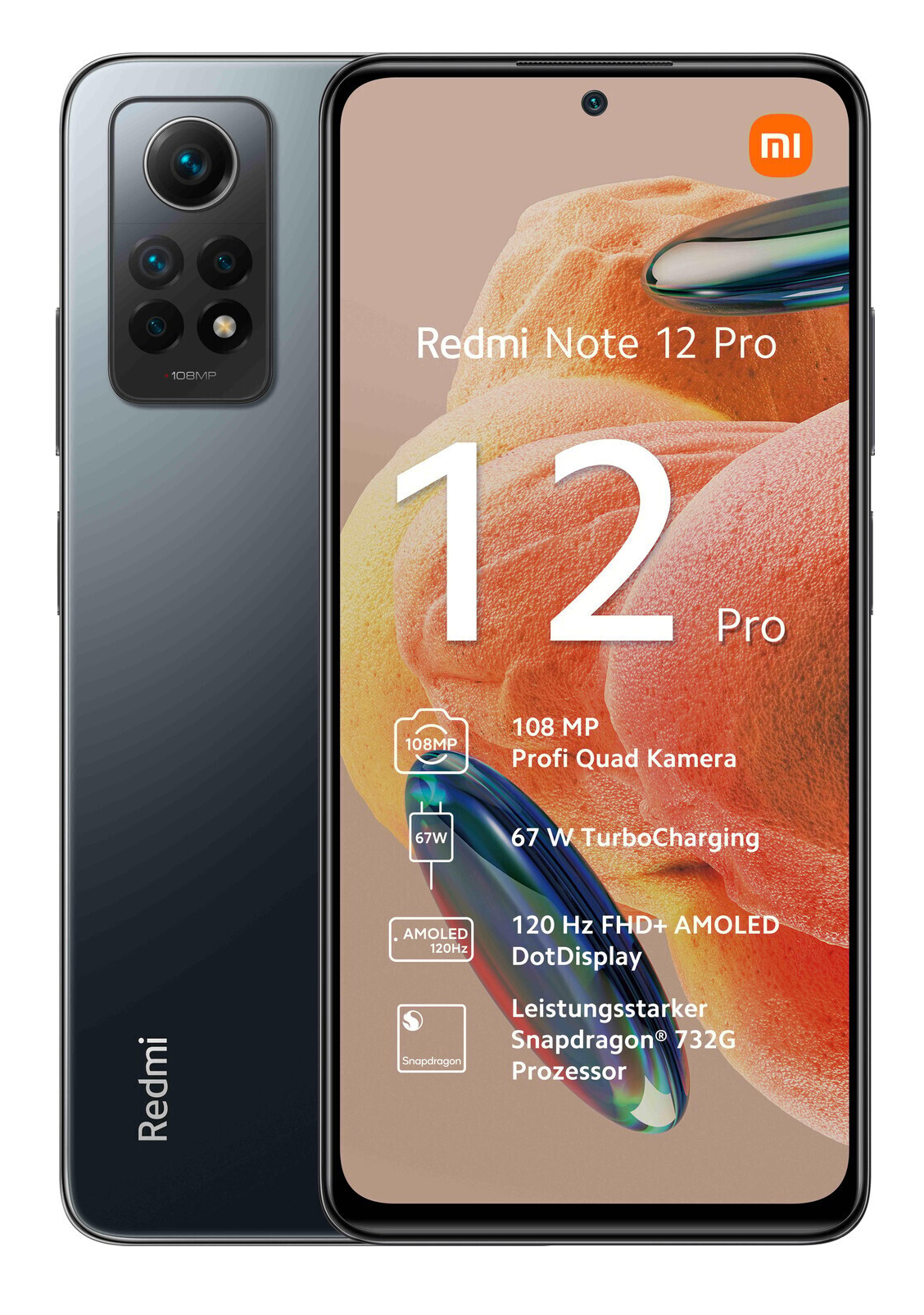 Xiaomi Redmi Note 12 Pro Dual-SIM grau - Onhe Vertrag