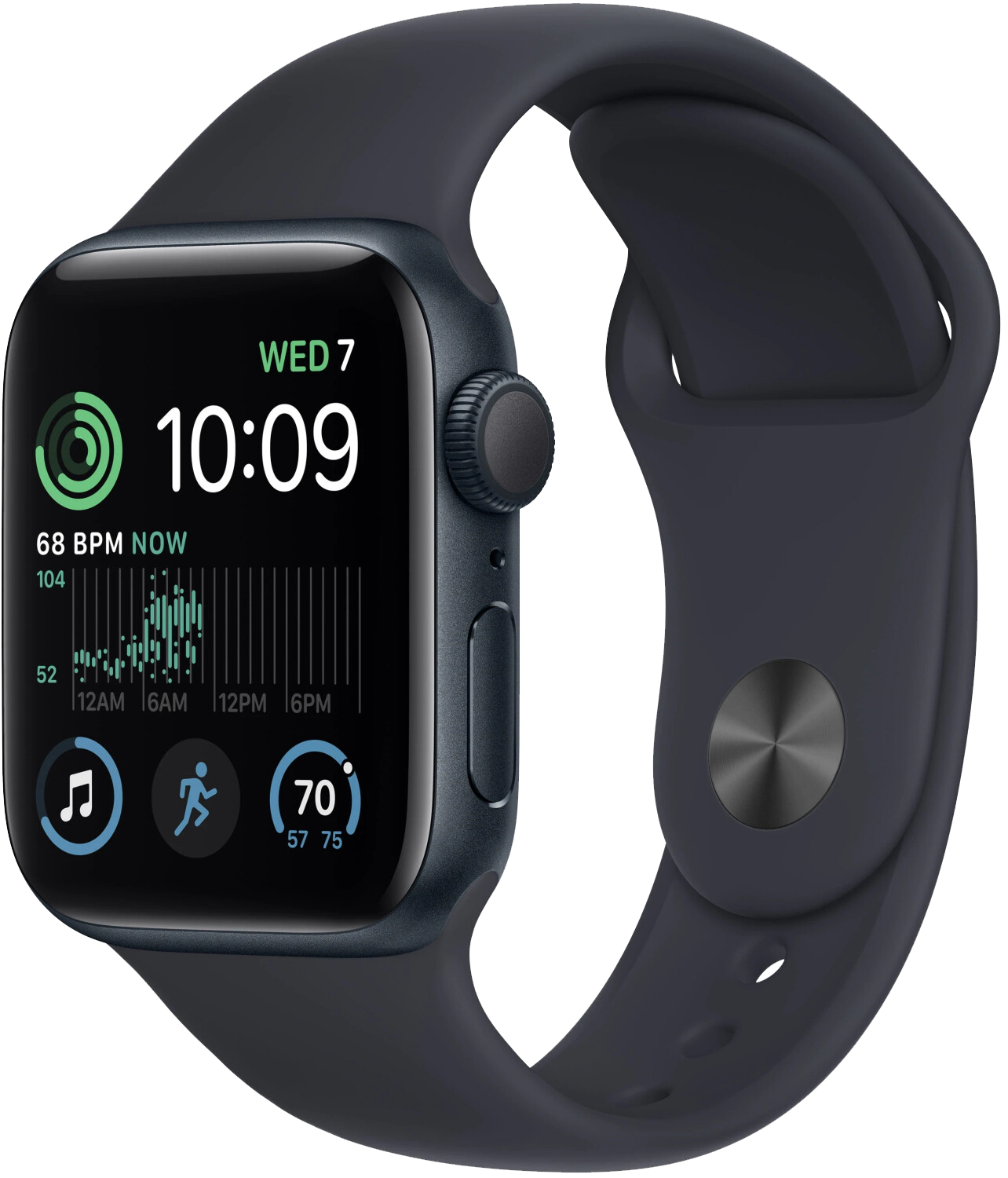 Apple Watch SE 2022 GPS Mitternacht Alu 44mm Sportarmband Mitternacht - Onhe Vertrag