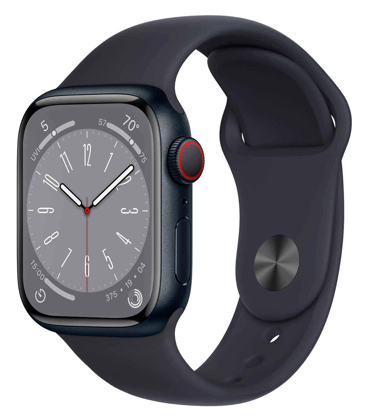 Apple Watch S8 GPS 41mm Mitternacht Alu Sportarmband Mitternacht MNP53 - Ohne Vertrag