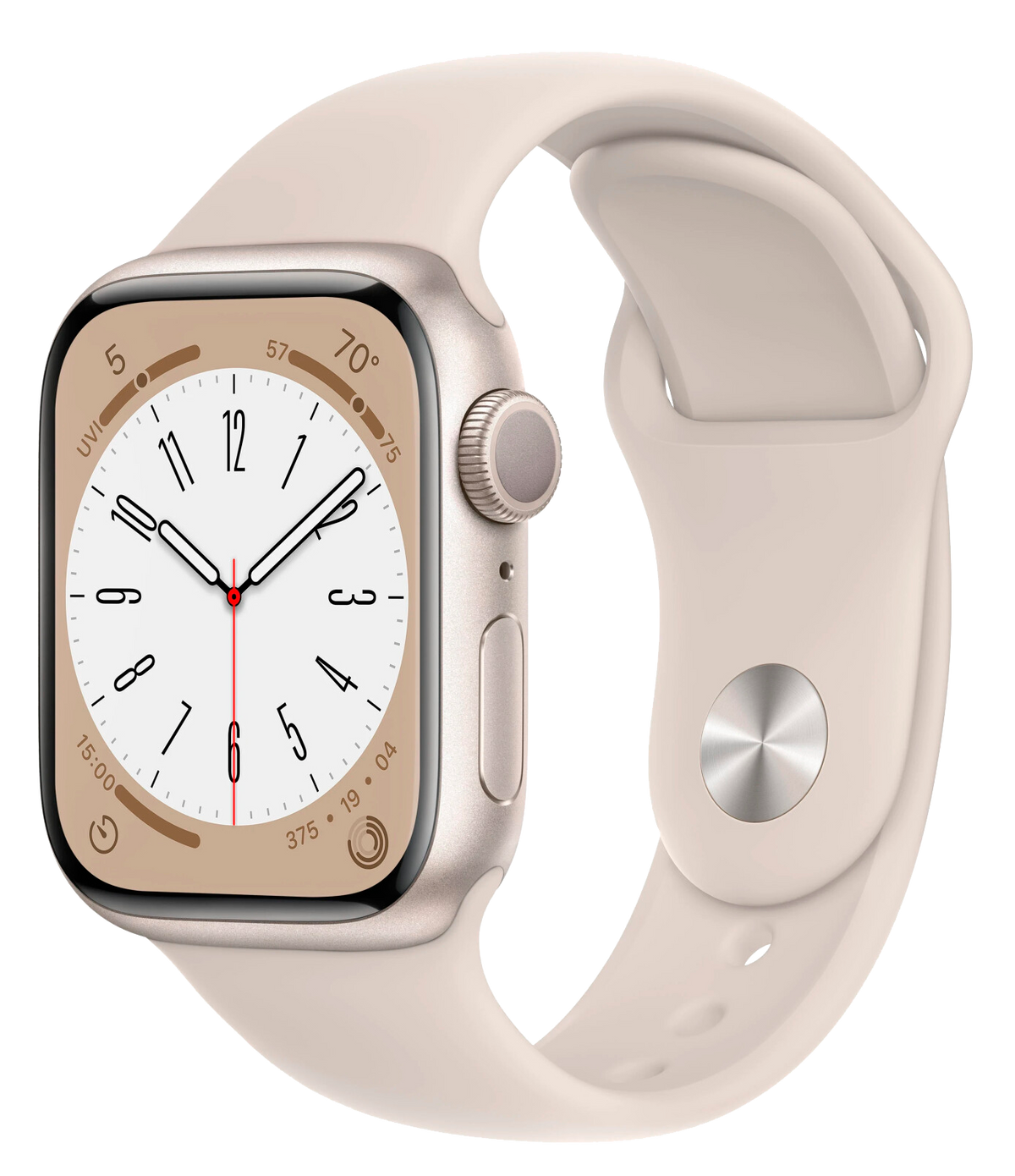 Apple Watch S8 GPS 41mm Alu Polarstern Sportarmband Polarstern MNP63 - Ohne Vertrag