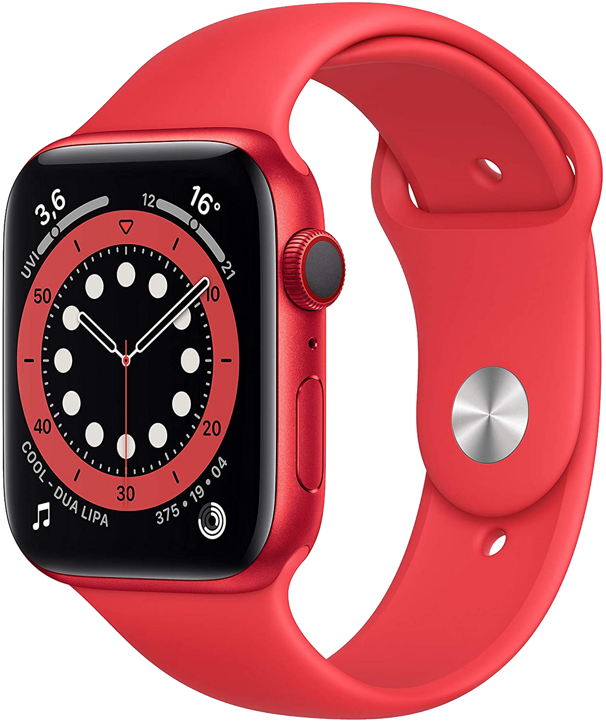 Apple Watch 6 LTE Rot Alu 44mm Sportarmband Rot M09C3 rot - Ohne Vertrag